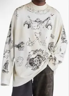 Balenciaga 24ss Tattoo Distressed ロンT - メルカリ