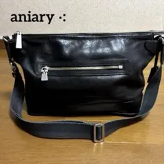 aniary アニアリ アンティークレザー ショルダーバッグ 本革 黒 日本製のサムネイル