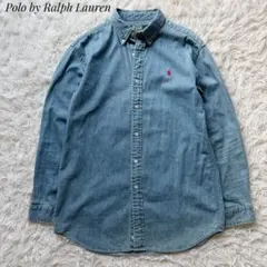Polo by Ralph Laurenデニムシャツ ワンポイント刺繍ロゴ170