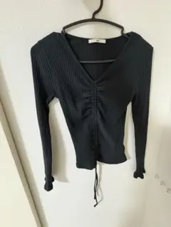 【美品✨SLY】リブ編み ブラック 長袖 トップス フリーサイズ