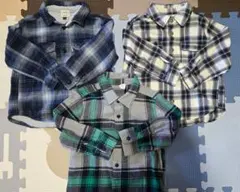 チェック柄 長袖シャツ 100cm まとめ売り