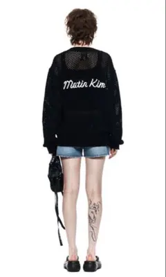 MATIN KIM マーティンキム バックロゴニット ジップアップ