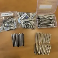 シルバー&ゴールド金属製ヘアクリップセット