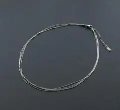 サージカルステンレス シルバー 4連チェーン ネックレス