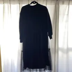 SUGAR SPOON ブラック ロングワンピース Fサイズ