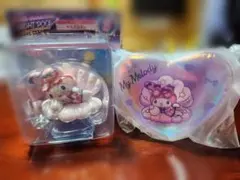 サンリオハッピーくじ　ナイトプール　マイメロディ　フィギュア、クリアポーチ賞