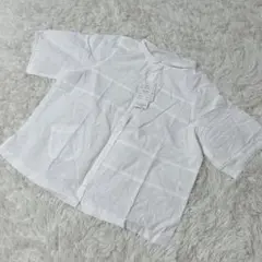【c5870】訳アリ✨新品✨シャツ　半袖　ホワイト