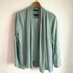 Brial アンサンブル　エメラルドグリーン カーディガン　タンクトップ 春夏