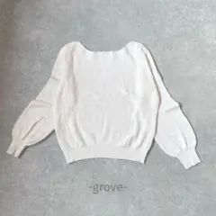 grove/ボリュームスリーブニット/M/アイボリー/綺麗め/大人可愛いのサムネイル