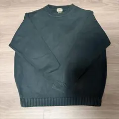 L.L. Bean コットン　セーター　ニット　グリーン　XL ビンテージ