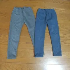 ユニクロ　レギンス２枚セット　120センチ　裏起毛　あったかパンツ