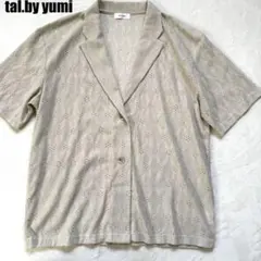 tal.by yumi. レース 半袖 シャツジャケット L ベージュ