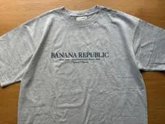 ★美品バナナリパブリック'90s【usa製】ロゴTシャツM杢グレーのサムネイル