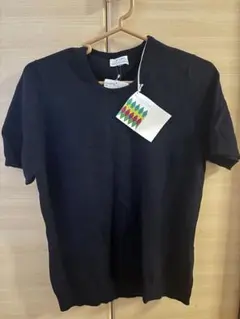 BALLANTYNE カシミヤ100% 半袖ハイネックニット ネイビー カシミヤ100％エアリーニットハイネックプルオーバー | TOPS | 元町