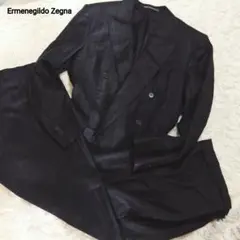 Ermenegildo Zegna ストライプ　ダブル　スーツ　カシミヤ混