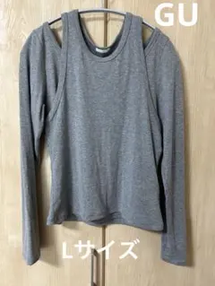 GU レイヤードトップス　タンクトップセット　L