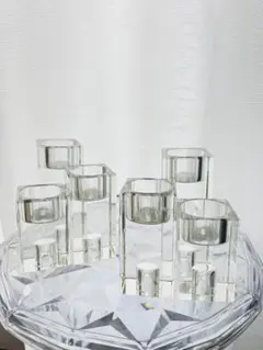 【未使用】キャンドルスタンド　キャンドルホルダー　リバーシブル　6個セット