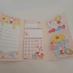 付箋 各種20枚×6種類 メモパッド 海外 うさぎ アニマル