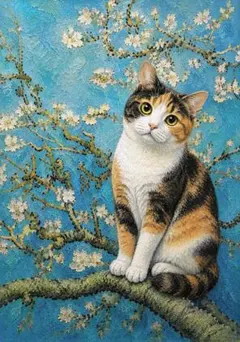 CA30-I】クロネコ 猫イラスト モノクロ アートポスター ネコ 水彩画