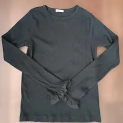 mysa closet リブ長袖カットソー ブラック S