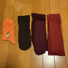 ☆新品未使用☆タイツ、ハイソックス、くつ下4点セット