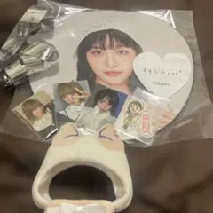 まとめ売り ME:I 飯田栞月 うちわ トレカ ペンライトカバー 銀テープ