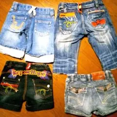 オシャレ　デニムジーンズ　ショートパンツ　４枚まとめ売り　140サイズ　オシャレ