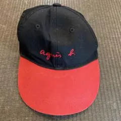 agnès b. 黒赤キャップ キッズ