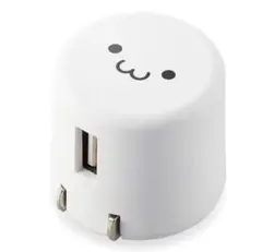 USB充電器 折りたたみ式プラグ ホワイト