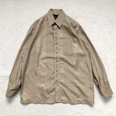 ヴィンテージ90s 古着 オーバーサイズ カジュアルシャツ 刺繍テクスチャー