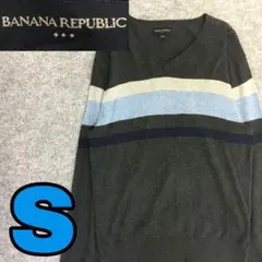 K1150 BANANA REPUBLIC Vネックセーター 薄手 古着