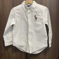 ☆極美品☆Ralph Lauren ビッグポニーホワイト 長袖シャツサイズ110