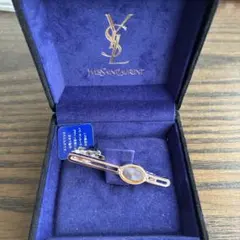 YSL ネクタイピン シルバー ゴールド　イヴ・サンローラン