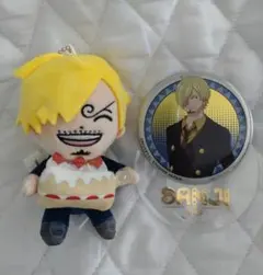 ワンピース ユニバ コレクタブル マスコット 缶バッジ サンジ