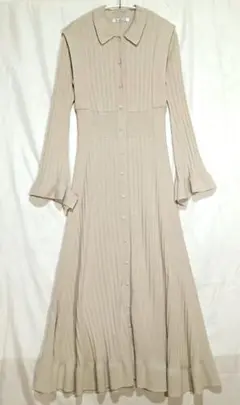 キキ様⭐️【スナイデル】ロングワンピース/ニットワンピース/ベージュ/ リブ編み