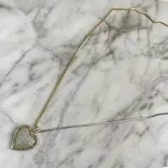 y2k フェアリーグランジ　ぷっくり　ハート　ネックレス　ロングネックレス