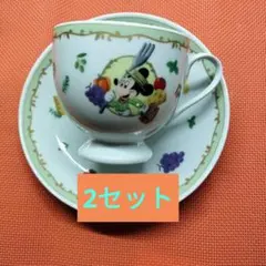 ディズニー　ミッキー　非売品　スーベニア　ティーカップ&ソーサー2セット