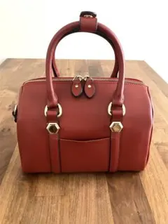 Hashibami ハシバミ 2way ボストンバッグ 赤　ショルダー