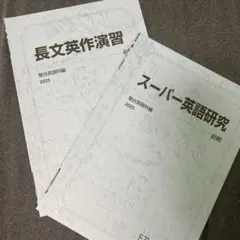 駿台 2025年度 長文英作演習 スーパー英語研究 前期 テキストのサムネイル