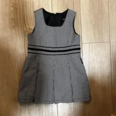 試着のみCOMME CA ISM チェック柄ノースリーブワンピース 90