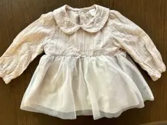 【Cottoli】ピンク フリル付き トップス 80cm