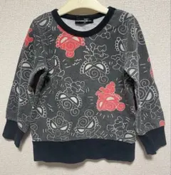 HYSTERIC MINI 総柄 裏起毛 トレーナー 100cm