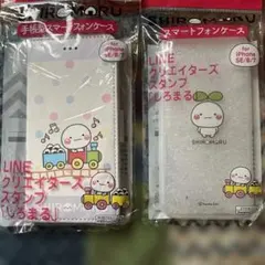 LINEクリエイターズスタンプ　しろまる手帳型ケース iPhone SE/8/7のサムネイル