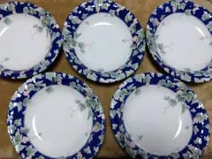 ぶどう模様の深皿5点セット