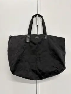 COACH 토트 백 블랙 나일론 시그니처