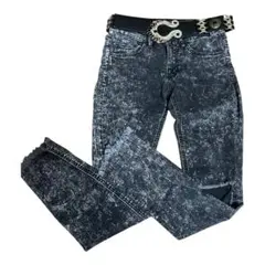 平成ギャルy2kダークコア　地雷系　ダメージ加工クラッシュダメージスキニーパンツ