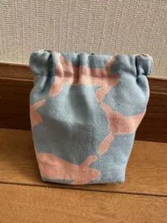 ミナペルホネンのハギレ　バネ使用　ポーチrun run run ハンドメイド