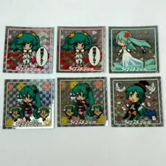ロッテ　初音ミク　バーチャルアイドルシール　ライブステージ伝説　4種類・6枚