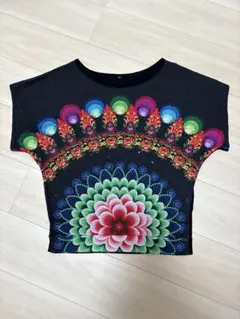 デシグアル　Desigual マンダラ柄 半袖Tシャツ ブラック Sサイズのサムネイル