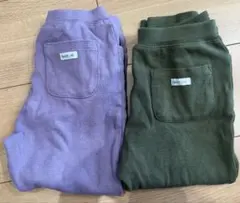 紫とオリーブグリーン　長ズボン　110